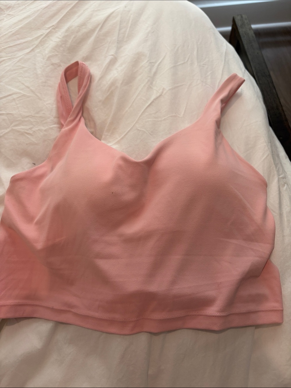 Offline by aerie real me low key longline sports bra club pink in medium